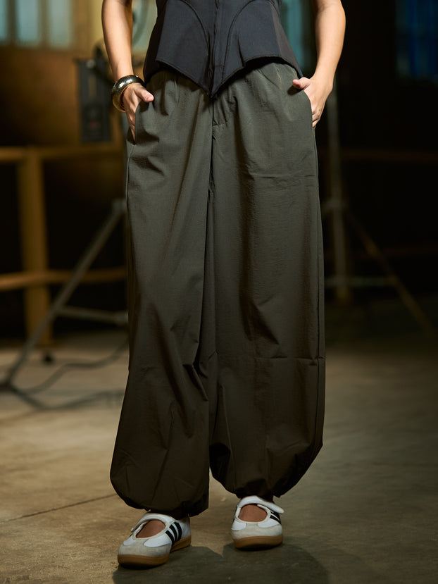 Olive - Waterproof balloon pants