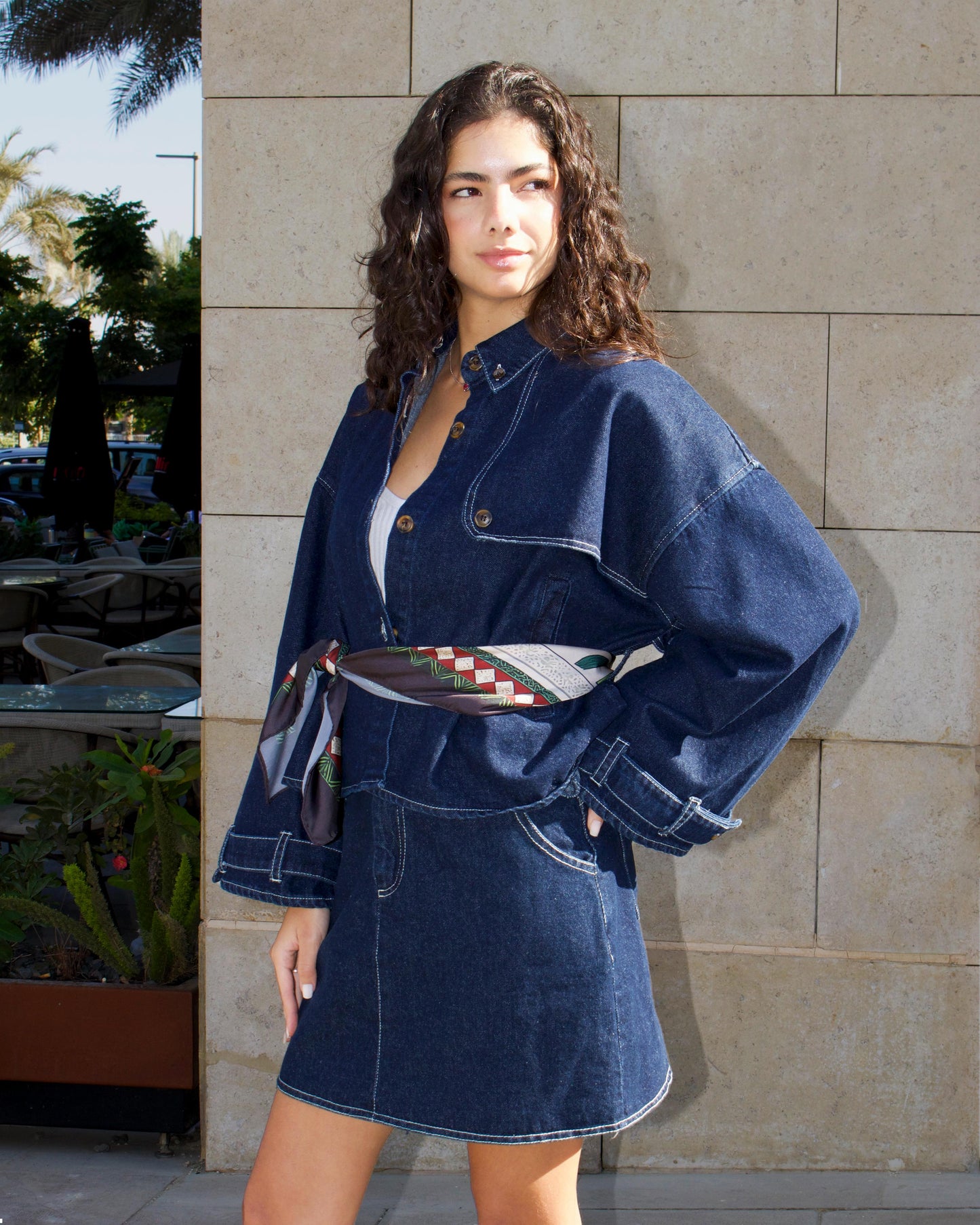 The Edgy set X Satin scarf